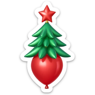 balloon Christmas tree toy sticker