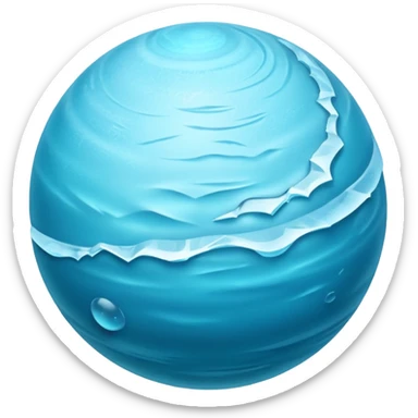 Planet uranus. matted surface sticker