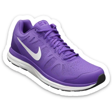 purple running shoe sticker