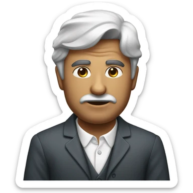 faccia di uomo che si vergogna sticker