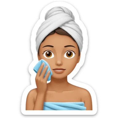 a woman who cleans her face sticker