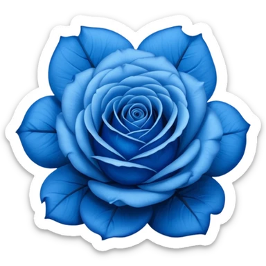 blue rose with eyes sticker