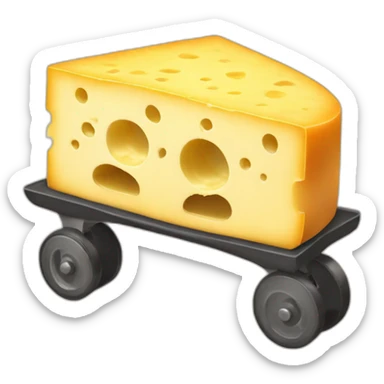half wheel cheese raclette sticker