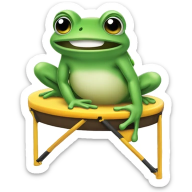 Grenouille sur trampoline sticker