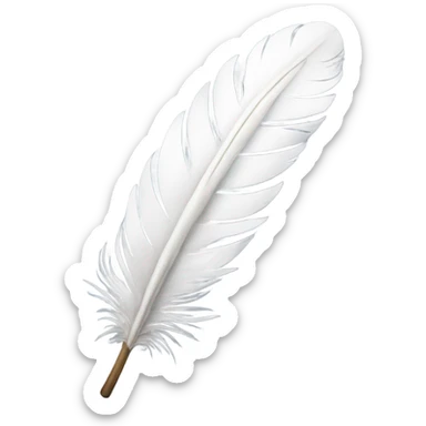 white feather sticker