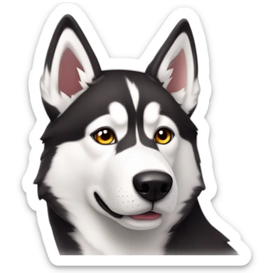 husky siberiano rojos y blancos sticker