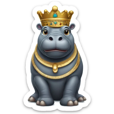 hippopotamus WITH king tut sticker