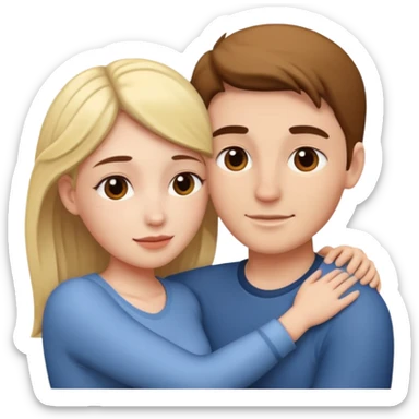 Faça um casal se abraçando  sticker