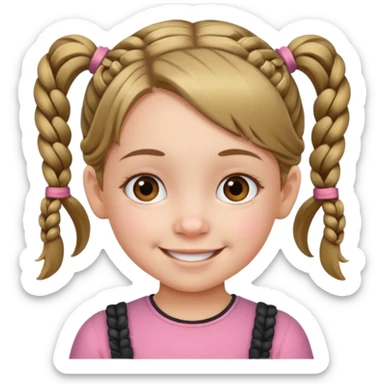 bambina, smiling little girl sticker