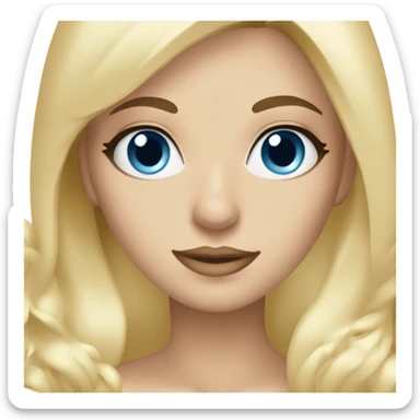 Blonde and blue eyes esthetician  sticker