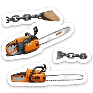 chain saw sticker