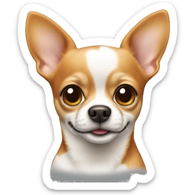  Ginger and white chihuahua  sticker