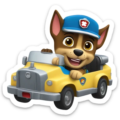 Paw patrol driving sticker