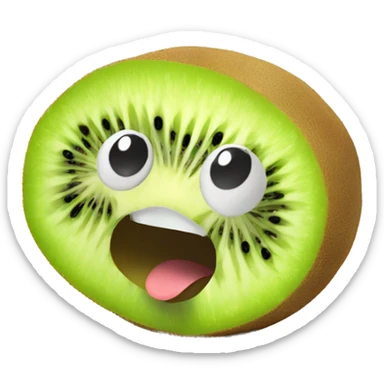 3D kiwi fruit  sticker