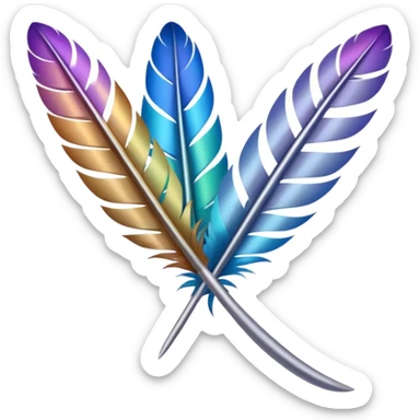 the neatly arranged feathers of a dovetail sticker