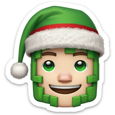 Minecraft creeper Xmas sticker