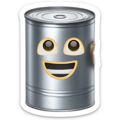 A tin can calling someone on the phone  sticker