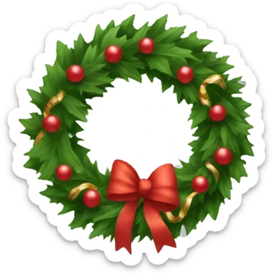 christmas wreath sticker