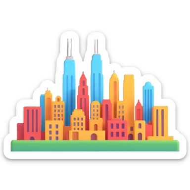 Las Venturas city skyline sticker
