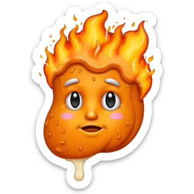 Trump Cheeto in flames sticker