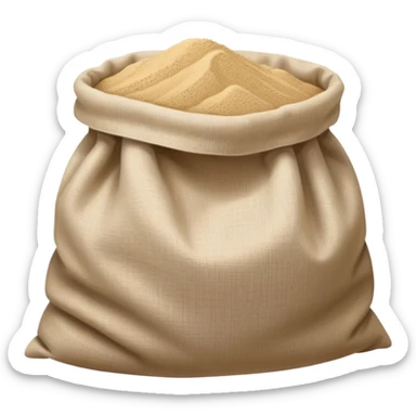 Linen Opened bag full of sand sticker