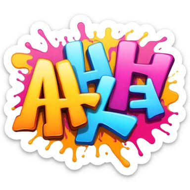 Graffiti the word Haha sticker