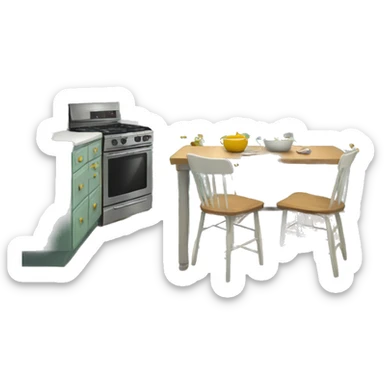 Kitchen in Granny’s house sticker