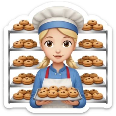 Bakery girl sticker