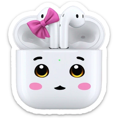 airpods max with bows sticker
