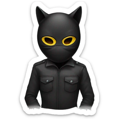 Goon wearing mask over eyes, cat burglar sticker
