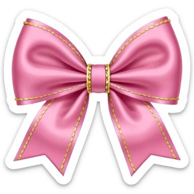 preppy pink mini coquette bow sticker