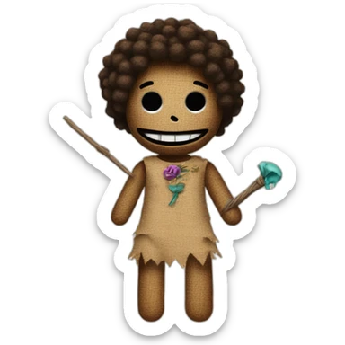 voodoo doll sticker