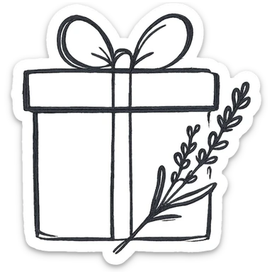 A lavender gift present for a woman sticker