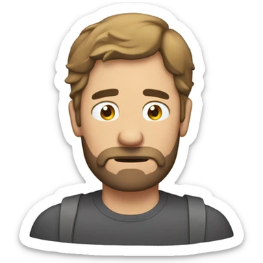 facepalm emoji middle age man with close crop hair and stubble beard sticker