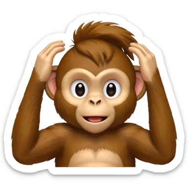 monkey scratching its armpit sticker
