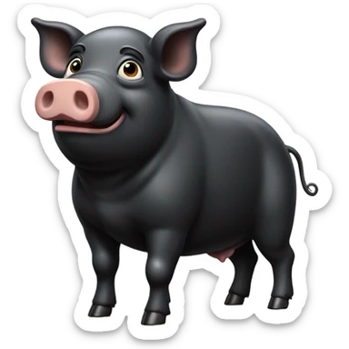 black pig  sticker