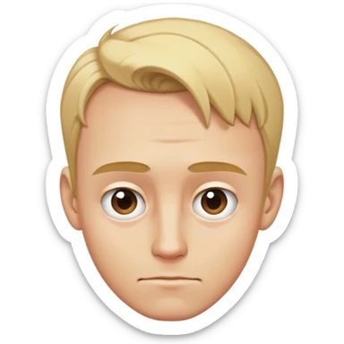 Blonde guy with massive forehead bigger than the rest of his head sticker