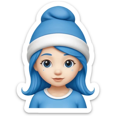girl smurf  sticker