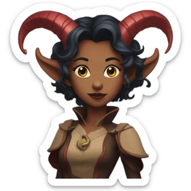 tiefling-girl sticker