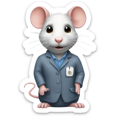 Rat therapist sticker