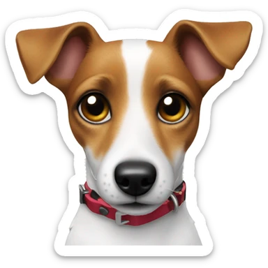 Jack russel with collar closeup sticker