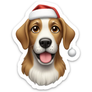 christmas dog sticker