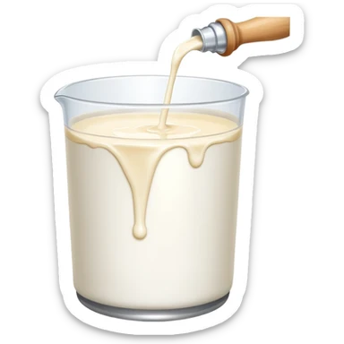 Hand dripping milk sticker