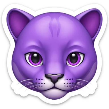 Purple Panther face turned to the slight right sticker
