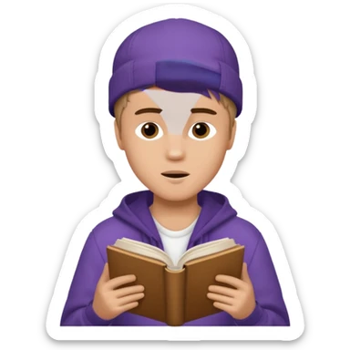 justin bieber read book sticker