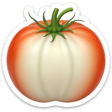 white tomato, simple and clear subject sticker