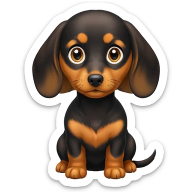 Black and tan miniature dachshund  sticker