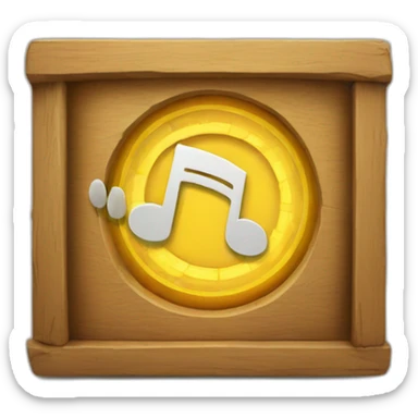 With a portal with musical notes inside it. sticker