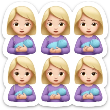 Baby Girl, Different Pose, different outfit, single Baby Girl only. sticker