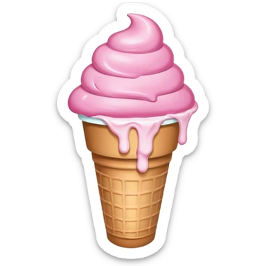 Ben & Jerrys pint in pink sticker